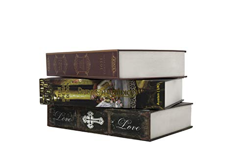 Real Paper Transfer Book Safe, Hollow with Secret Hidden Compartment, Combination Lock, 8.7"×6"×2" (Bible-Combination)