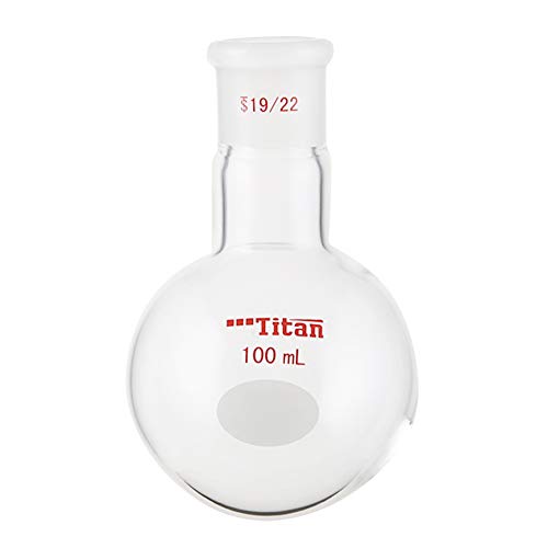 ADAMAS-BETA 100ml Single Neck Round Bottom Boiling Flasks Borosilicate Glass with 19/22 Standard Taper Outer Joint