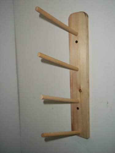 Wood Storage Rack 4 Pegs for Storage Needs, Ribbons, Workout, Ect...