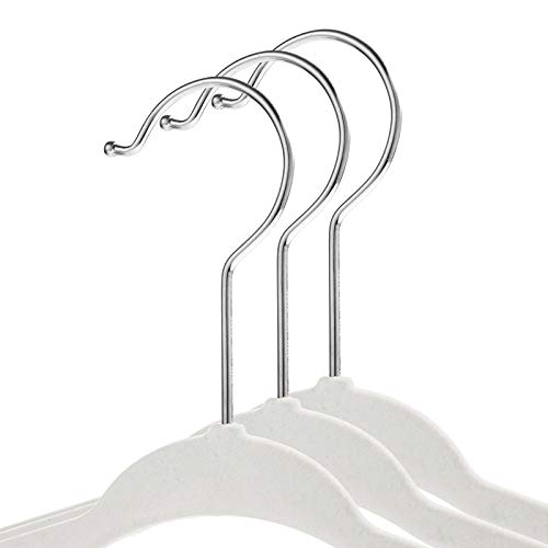 Casafield 50 Velvet Baby Hangers - 11" Size For Infant & Toddler Clothes - Ivory #TOP1