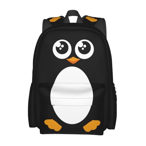 Droerfes Penguin Backpack School Bag Lightweight Bookbag Laptop Travel Daypack For Kids Girls Boys Teens
