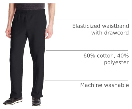 Fruit of the Loom Men's Fleece Sweatpants, Black, X-Large by Fruit of the Loom - Used condition - US$22.05