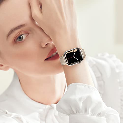 Swees Leather Band Compatible For Iwatch 38Mm 40Mm, Genuine Leather Replacement Strap Rose Gold Buckle Compatible Iwatch Series 6 5 4 3 2 1, Sports & Edition Women And Men Chmapgne #TOP5