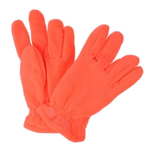 Regatta Kid's Taz Handskar II 280-serien anti-piller symmetri fleece med varmt kantfoder, eldig korall, 11-13