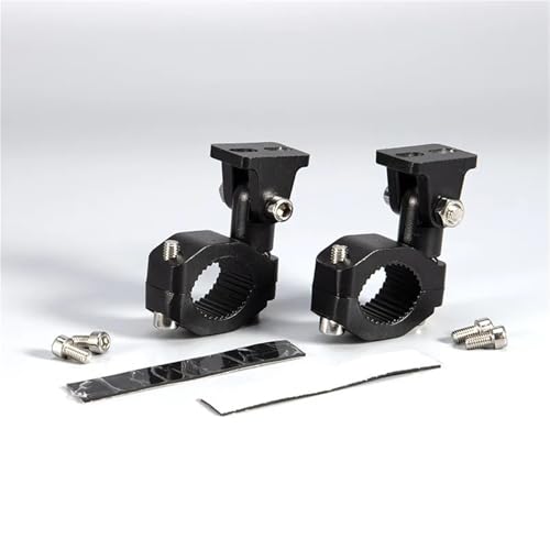 Soporte para faros delanteros de moto de 19-26 mm en aleación de aluminio para luces auxiliares