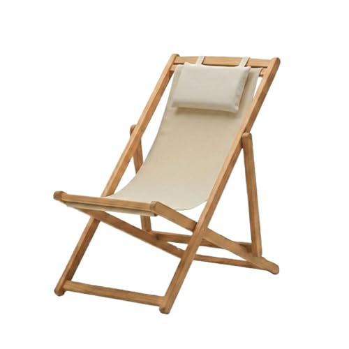 Linxor - Chaise Longue Pliante en Bois, transat de Jardin, de Plage, chilienne inclinable 4 Positions - Toile Coton 380 GSM - Plusieurs Coloris
