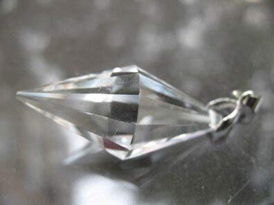 JALYKA Colgante de Punto de Piedra Preciosa de Cuarzo de Cristal Transparente de Naturaleza RARA Reiki