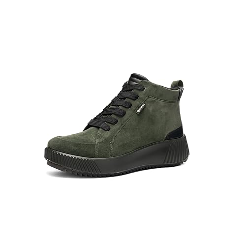 ARA Davos-ST - Zapatillas Deportivas para Mujer, Color Negro, Talla 40 EU Amplia, Fango Negro, 40 EU Ancho