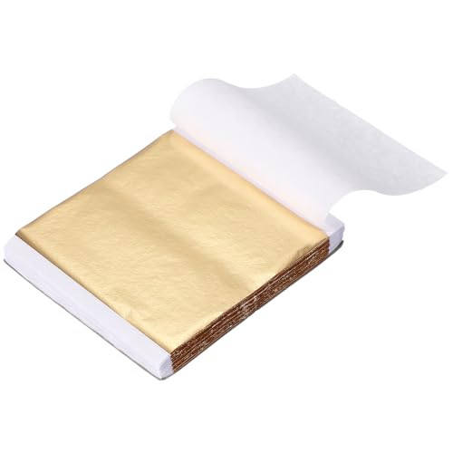 MECCANIXITY 200 Pcs Gold Leaf Sheets 3.3