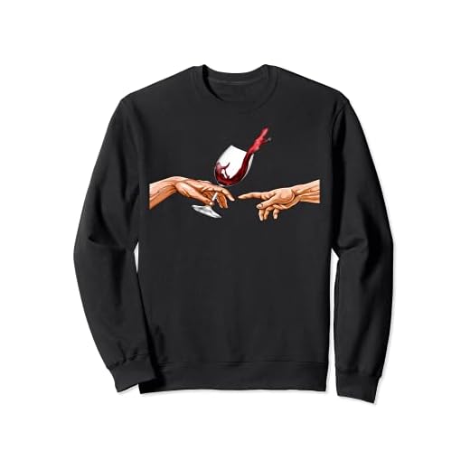 Creation of Adam Michelangelo Hand wine Rotwein wein Sweatshirt