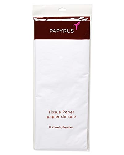 Image of Papyrus 8 Sheet White Tissue Paper for Halloween, Thanksgiving, Christmas, Gifts, Decorations, Crafts, DIY and More