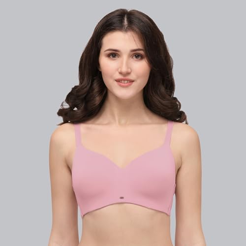 Image of SOIE Women Full Coverage Polyamide Spandex Padded Non Wired Ultra Soft Seamless Bra Pack of 2