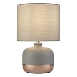  LIGHTING COLLECTION Lampe a poser, 1 lumiere, acier doux, matt grey & copper