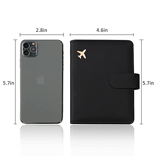 Image of Melsbrinna Premium Leather Passport Holder Covers Case, Waterproof Rfid Blocking Travel Wallet Passport Holder with Pen Holder, Cute Passport Book for Women /Men