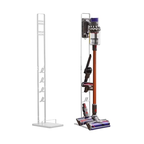 Porte-Aspirateur Compatible avec Dyson V15 V12 V11 V10 V8 V7 V6 - DC58/ DC59/ DC62/ DC74 - Organisateur de Rangement au Sol sans Percer Le Mur.