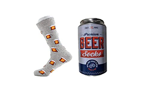 Calcetines de cerveza divertidos, regalo para hombres, calcetines de algodón, regalo para el día del padre (impresión de cerveza, talla única) Cover