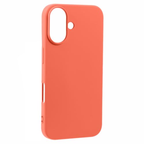 Image of ArmourPro Silicone Back Case for iPhone 16 Soft-Touch Case | Pinkish Orange