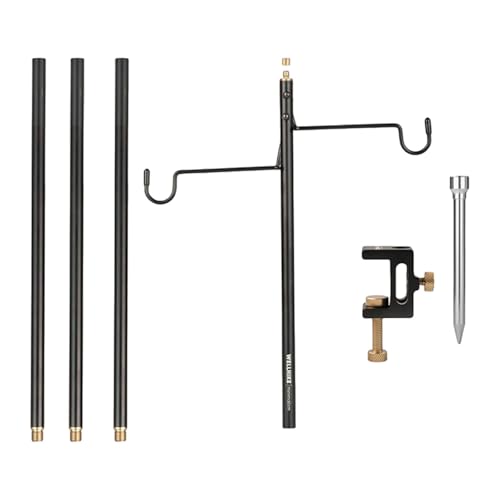 Yiju Camping Lantern Stand for Outdoor,Portable,Aluminum Alloy,Lantern Pole Hanger Adjustable for Fishing Hiking Garden Outside