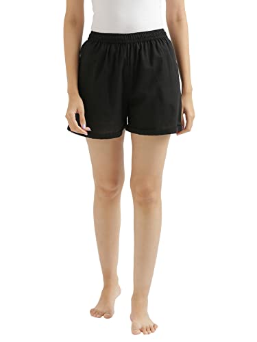 Image of SAADAA Women's Shorts Pants Cotton Linen Fabric 2 Deep Pockets