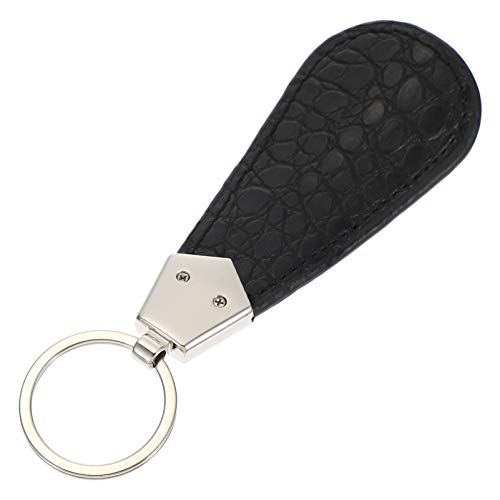 Artibetter Chausse- Pieds Mini Chausse- Pied en Cuir Porte- Clés Portable Chaussure Cornes Pendentif avec Anneau En Métal pour Voyage En Plein Air (Noir) Cover
