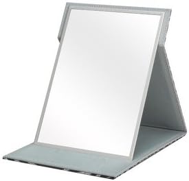 Amazon Co Jp フォールディング卓上ミラー L ゼブラシルバー 鏡 かがみ コンパクトミラー 折りたたみ メイク ビューティー