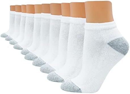 Hanes womens 10-pair Value Pack Low Cut athletic socks, White, 8 12 US
