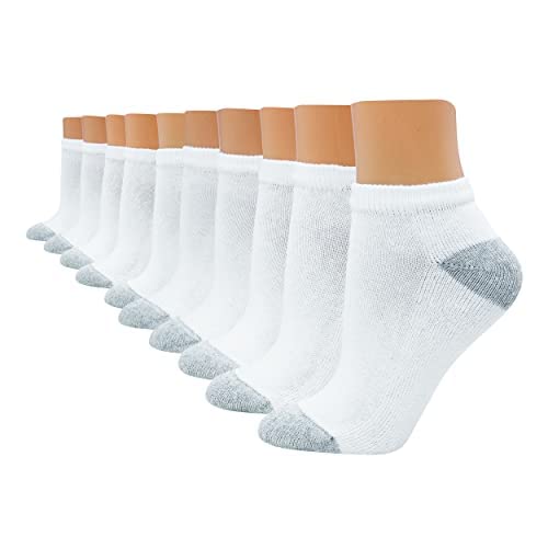 Hanes Womens 10-Pair Value Pack Low Cut Athletic Socks, White, 8 12 Us #TOP22