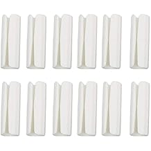 12 Pack Bed Sheet Grippers Sheet Holders Fasteners Bed Sheet Clips Keep Sheets Snug for Mattresses with Raised Edge White