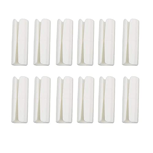 Alamic 12pcs Bed Sheet Grippers Sheet Holders Fasteners Bed Sheet Clips Keep Sheets Snug for Mattresses with Raised Edge White