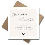 WBdesignz Grußkarte „Besondere Menschen“ mit Umschlag – hochwertige Karte für Freunde, Kollegen, Familie oder besondere Menschen - Freundschaftskarte, Dankeskarte (125 x 125 mm)