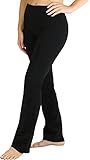 ToBeInStyle Women's Flared Bottom Full Length Leggings - Black - Medium