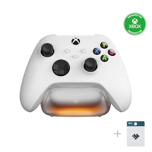 Image of 8BitDo Charging Dock for Xbox Wireless Controllers - White | Officially Licensed, Magnetic Secure Charging and Light Adjustment for Xbox Series X|S and Xbox One Controller