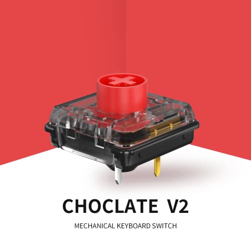 Image of KAILH Low Profile Mechanical Keyboard Switch Choc V2 Low Profile Keystem DIY MX Switch Tactile Click Linear(110pcs, Red)
