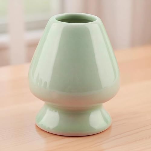 Matcha Whisk Holder and Stand Set | Organizer for Bamboo Matcha Tea Set Accessories |Tea Ceremony Accessories |Protects and Stores Your Whisk (Green)
