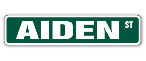 Aiden Street Sign Childrens Name Room Sign | Indoor/Outdoor |