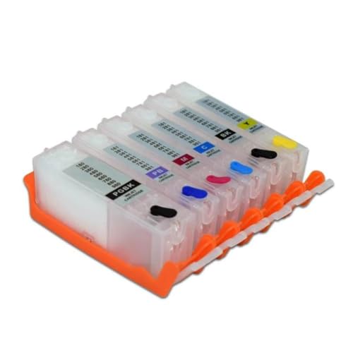 Cartouche PGI 480 481 rechargeable lot de 6 permettant d'éviter le blocage d'impression