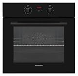 HEINNER HBO-V659GCDRC-GBK Einbau-Backofen – 65 L Garraum, Multifunktionsofen mit Umluft, Grill & Heißluft, LED-Touch-Display, Timerfunktion, Schwarz-Glas, Energieeffizienzklasse A – 5 Jahre Garantie