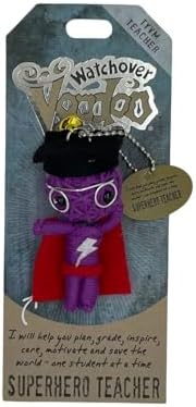 Watchover Voodoo 3-Inch Superhero Teacher - Handcrafted Gift to Bring Good Luck and Positivity Everywhere You Go image 4