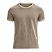 Men's Cotton Linen T Shirt Short Sleeve Crew Neck Tops Casual Summer Shirt Lightweight Loose Shirts Classic Basic Shirts Khaki XL