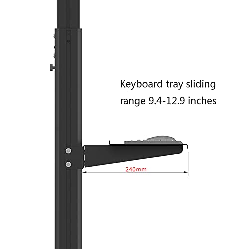 Soporte móvil para triple monitor para TV, ajuste piso miniatura 5