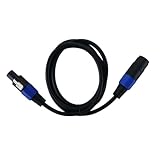 Câble d'extension professionnel Speakon vers Speakon : ces câbles d'extension SpeakOn ont un connecteur A : prise Speakon mâle ; connecteur B : prise Speakon femelle ; longueur du câble : 1,8 m.