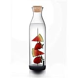 VAGNBYS Water Infuser Carafe - Fruit, Herb, and Vegetable Infusion Serving Bottle - Glass Pitcher Vessel for Flavored Infused Water (950 ml)