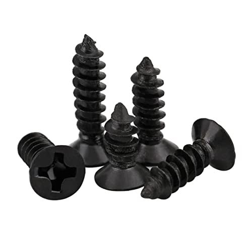 Ciieeo 100piezas Clavos Paneles Yeso Tornillos Autorroscantes Endurecidos Roscadores Avellanados Cruz Cabeza Plana Color