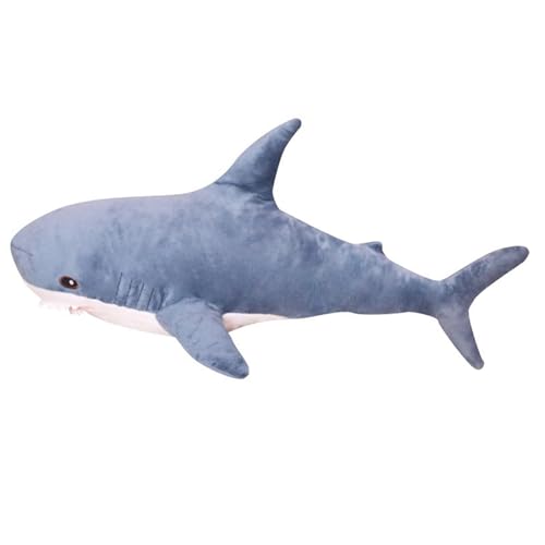 TOPLITHE Giant Shark Plush, Shark Stuffed Animal, Blue, 140CM/55IN