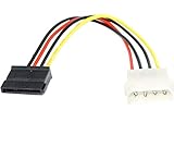 Storite 4 Pin Molex to SATA Power Cable Adapter 6 inch Compatible with Both 2.5' and 3.5' Serial ATA Hard Drives - 6 Inches (2 Pack)