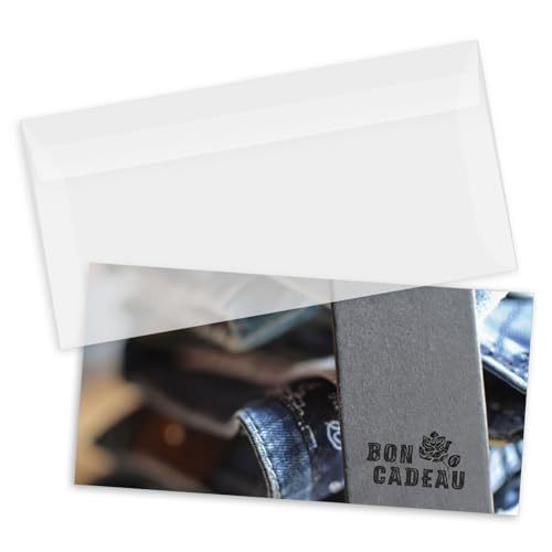 Bons cadeaux à remplir pochette de 100 carnets avec enveloppe pour magasin vêtement FA9255F