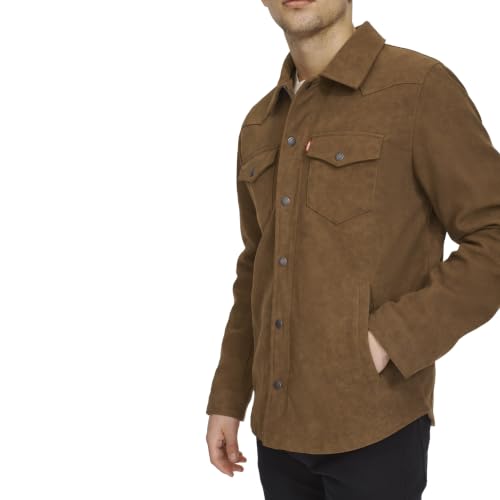 Image of Levi's Men's Faux Leather Shirt Jacket