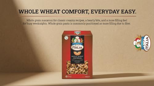 Cibo Di Italia Pasta Macaroni - Whole Wheat 500g | Integrali | Vegetarian