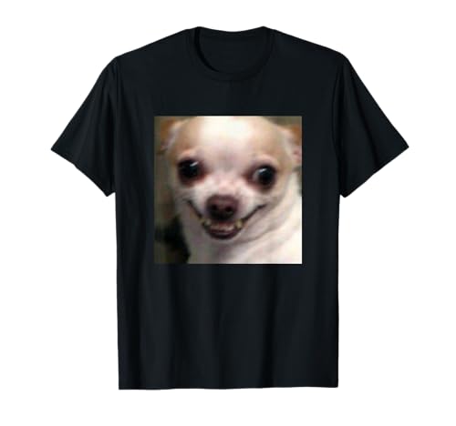 Funny Cute Chihuahua Face Blurry Meme Dog Humor T-Shirt