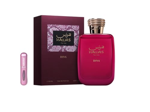 Hawas Diva Eau de Parfum Femenino 100ml, Perfume Árabe para...